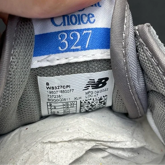 New Balance Gray and White Athletic Shoes - Picture 7 of 8